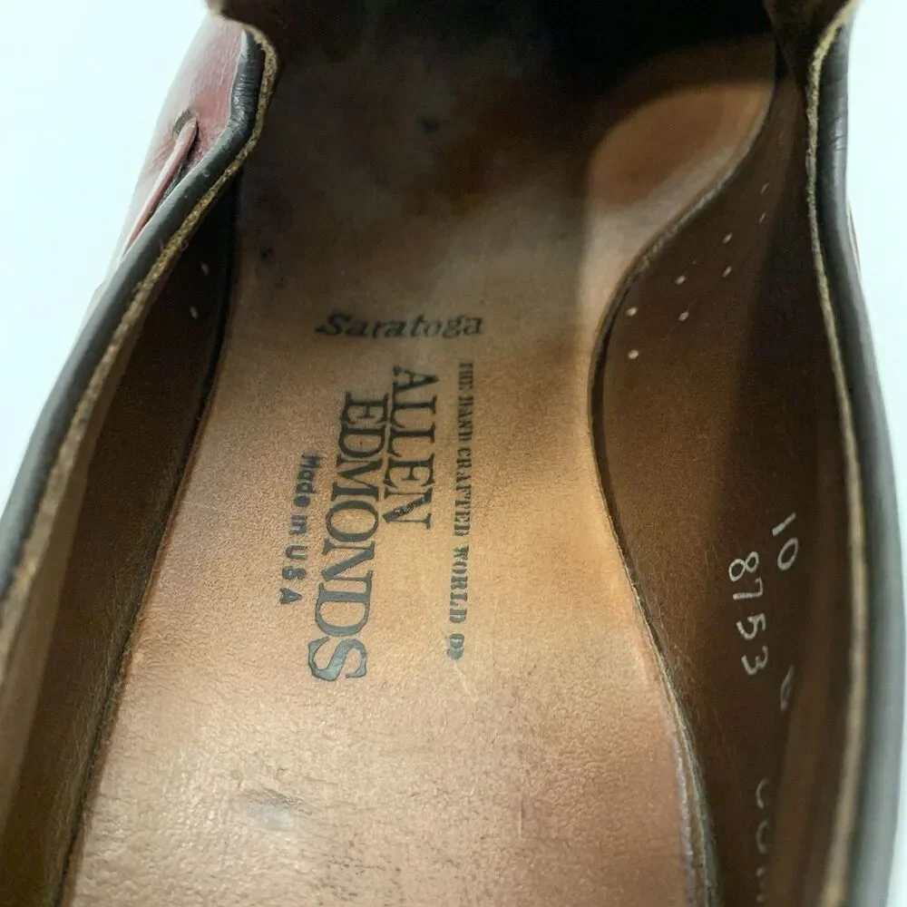 VNTG ALLEN EDMONDS SARATOGA Dress Tasseled Loafers, 95710, Cognac U.S. 10B COMB.